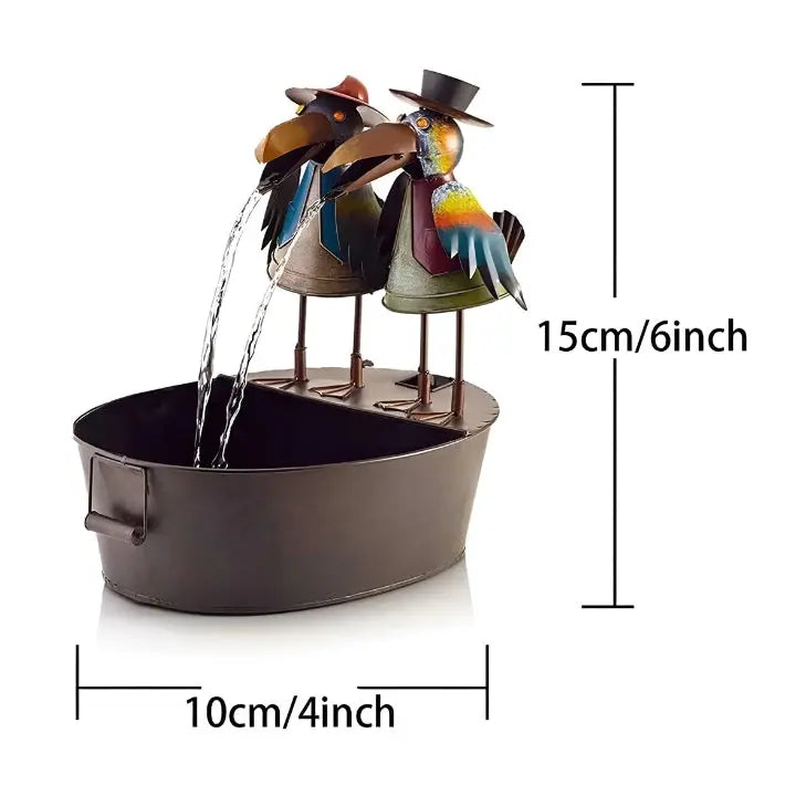 BowLift | ChirpStream | Toucan Bird Water Fountain – Playful Outdoor Garden Decoration with Flowing Water