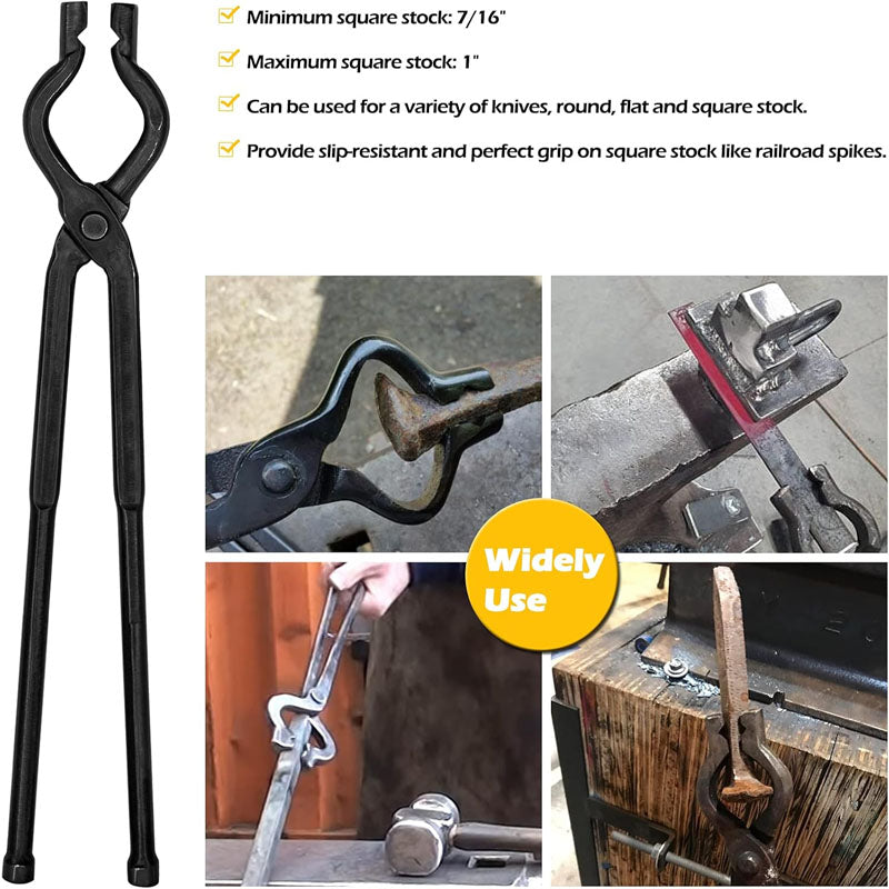 BowLift | 17 Inch V-Bit Bolt Blacksmith Tongs for Beginner and Seasoned Blacksmiths, Bladesmiths and Craftsmen
