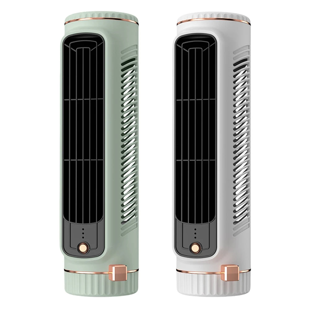 BowLift | CoolBreeze Mini – Portable bladeless tower fan with USB charging function