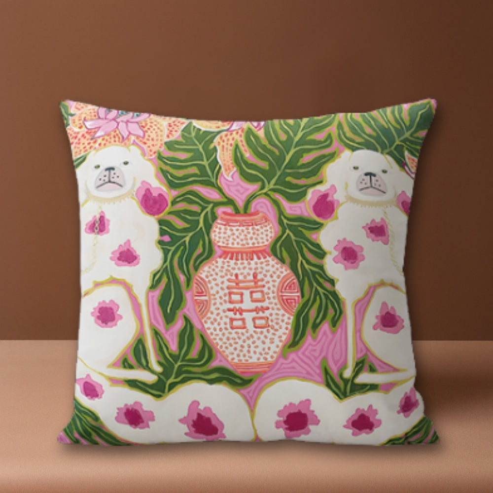 BowLift | Blush Pink Dog Tassel Cushion Cover