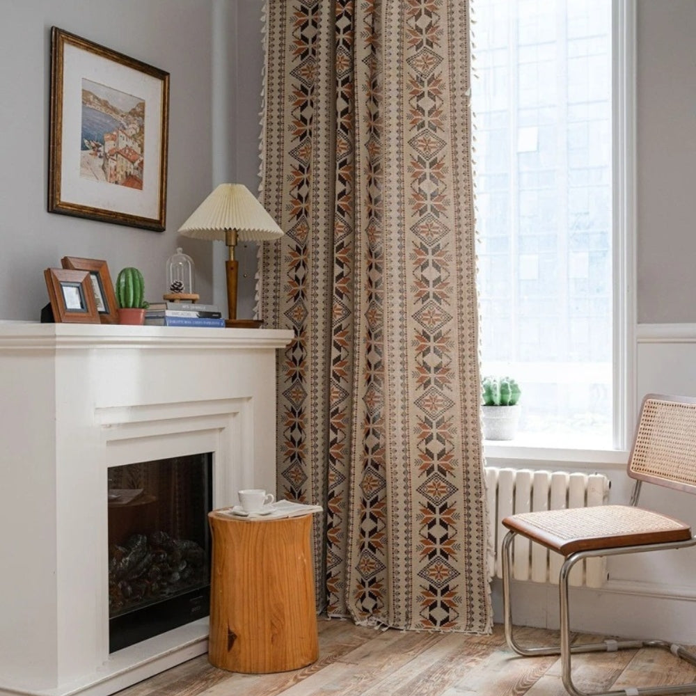 BowLift | Bohemian Geometric Semi-Blackout Curtain
