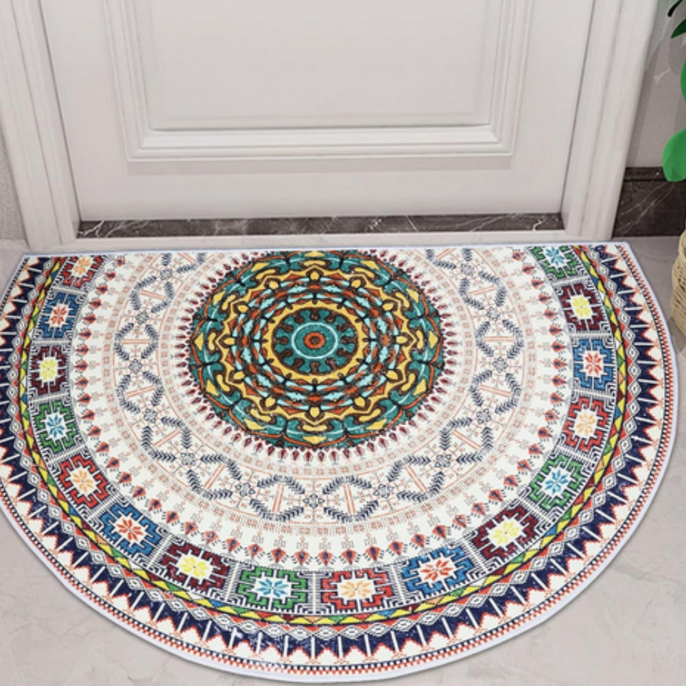BowLift | Bohemian Half Round Mandala Rug