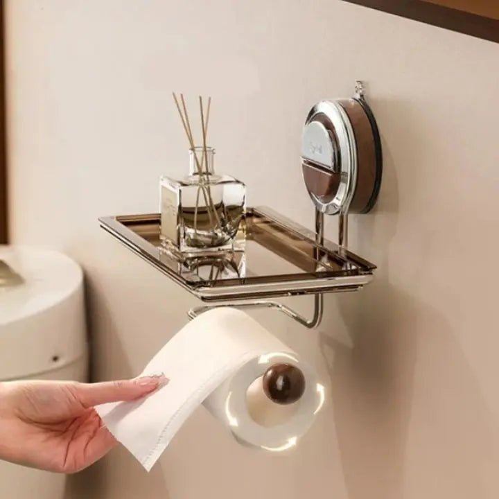 BowLift | Drill-free toilet paper holder made of stainless steel