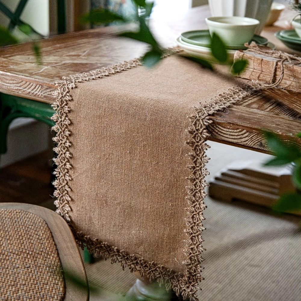 BowLift | Burlap Charm Boho Table Runner