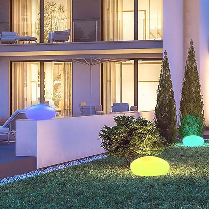 BowLift | Cobblestone LED Garden Light Fixture - Solar-Powered Outdoor Lighting for Pathways & Landscapes