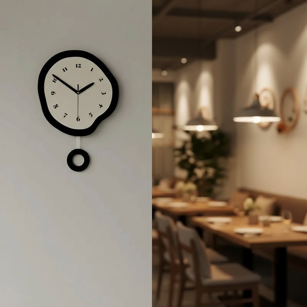 BowLift | Contemporary Abstract Wall Clock with Sleek Acrylic Finish