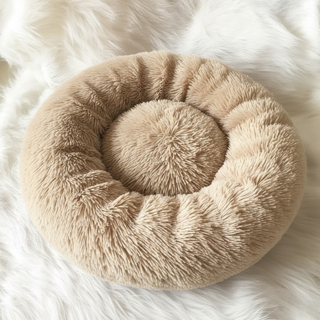 BowLift | Anti-Stress Dog Bed with Soft Faux Fur & Supportive Padding