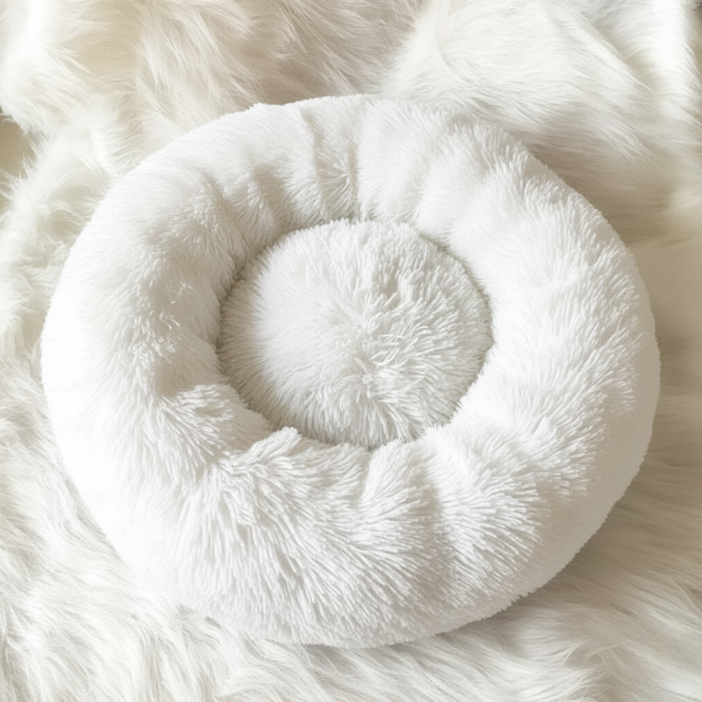 BowLift | Anti-Stress Dog Bed with Soft Faux Fur & Supportive Padding