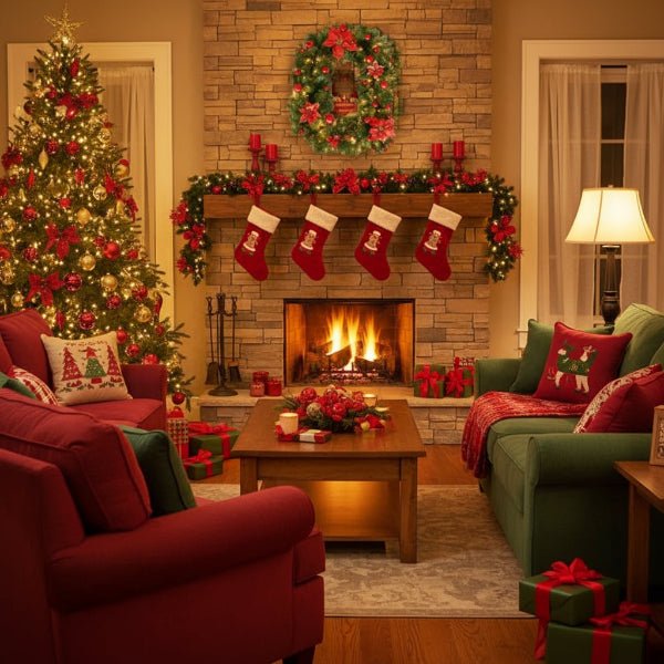 BowLift | Illuminated Christmas garland made of rattan with warm white LED lights, 2.7 m