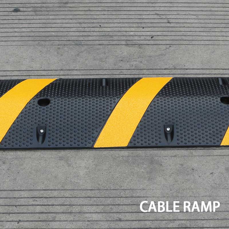 BowLift | High Quality Rubber Speed Bumps, Yellow Reflective Markings, Road Safety Speed Bumps