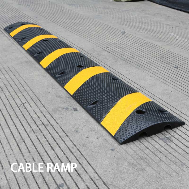 BowLift | High Quality Rubber Speed Bumps, Yellow Reflective Markings, Road Safety Speed Bumps