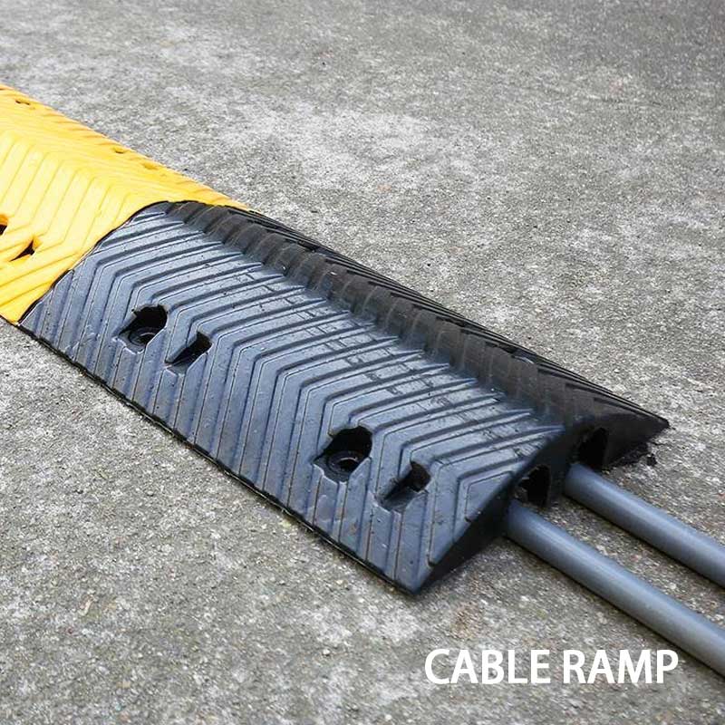 BowLift | Rubber Plastic Cable Trough Speed Bump Pvc Cable Protection Trough, Outdoor Ground Cable Trough
