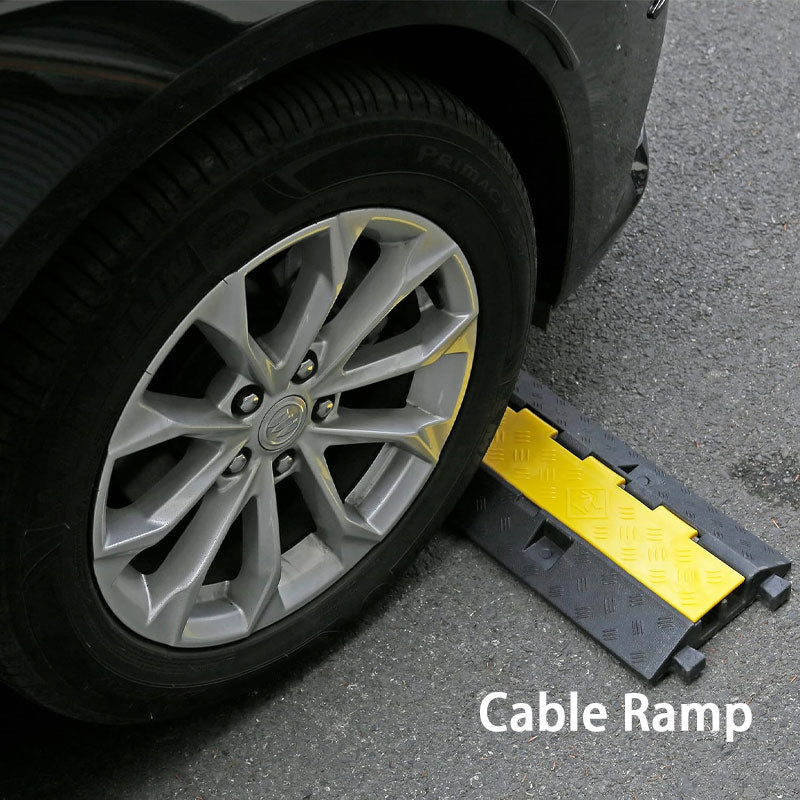 BowLift | Rubber Cable Ramp Wire Cover Cable Protector Ramp Wire Hose Protection 22000 lbs Load Capacity For Asphalt Concrete Gravel Driveway Indoor Outdoor, 3 Pack