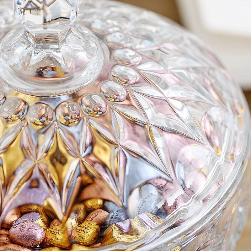 BowLift | European Style Glass Sugar Jar Candy Jar Storage Jar Transparent Tall Glass Sugar Jar
