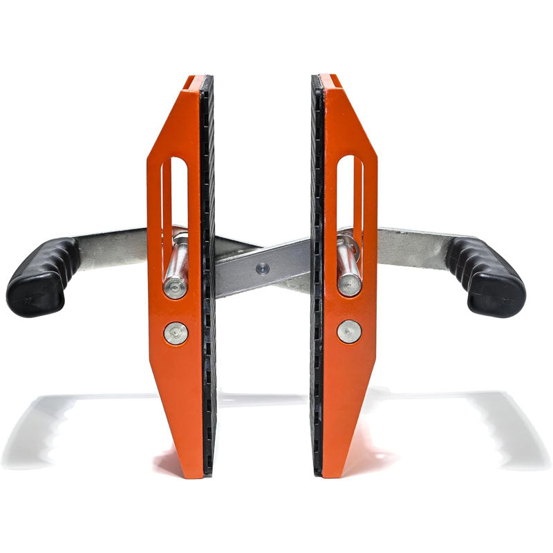 BowLift | 2 PCS Stone Carrying Clamps Double Handed Granite Carrying Clamps 2.36 inch (60mm) Rubbler-lined 660lbs Lifting Tools Panel Carriers