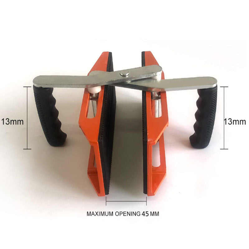 BowLift | 2 pack Double Handed Stone Carrying Clamps 1.97 inch (50mm) with Slip-proof Rubber Pads Granite Lifting Tools
