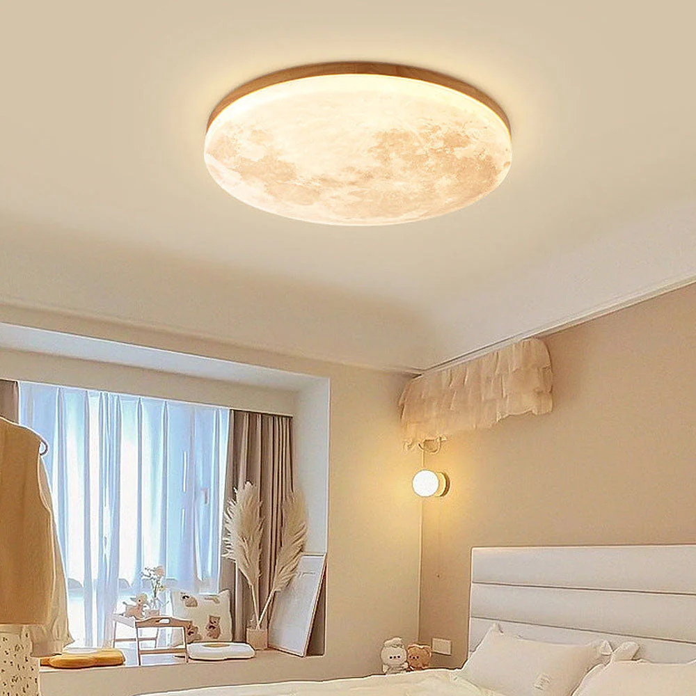 BowLift | Ceiling Light 3D Moon LED Dimmable Metal Bedroom Fixture