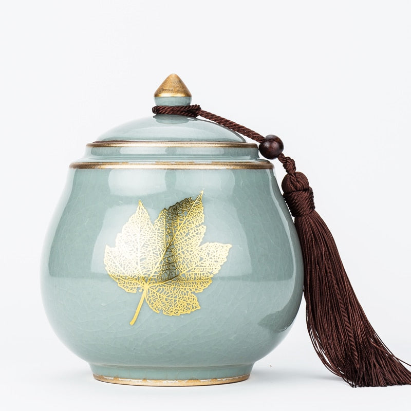 BowLift | Ceramic Teapot Tea Cajon Tea Box Storage Tea Container Moisture-Proof Sealed Tank Storage Tank Candy Jar Storage Box