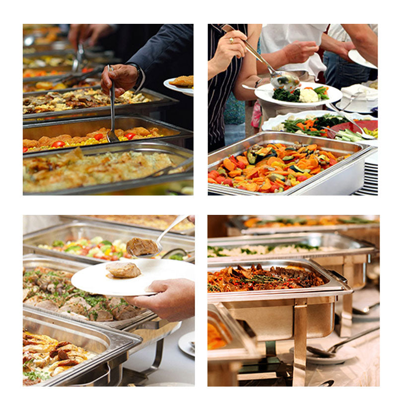BowLift | 2 Pieces 8QT Non-Steel Steel Fire Pot Self-Help Dinner Box, Foldable Frame Rack, Suitable For Customs, Banquets, Dining Activities