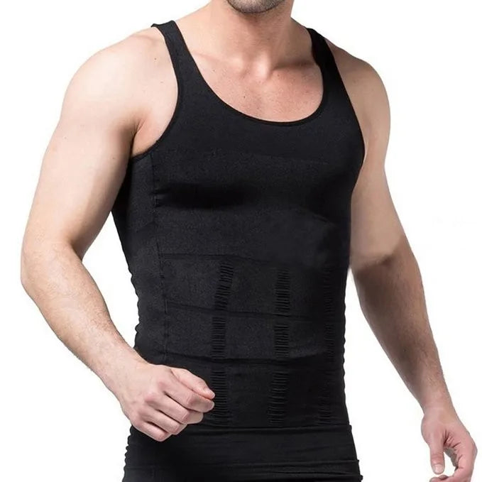 BowLift | Men's Slimming Vest for Ideal Shape, Posture Correction, Belly Control, Compression Shirt for Weight Reduction and Underwear
