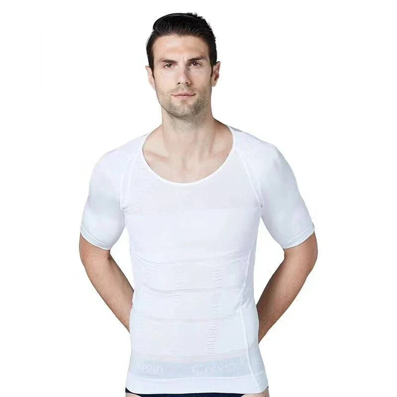 BowLift | Men's Slimming Vest for Ideal Shape, Posture Correction, Belly Control, Compression Shirt for Weight Reduction and Underwear