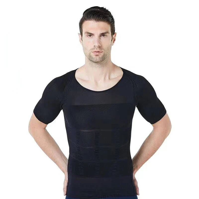 BowLift | Men's Slimming Vest for Ideal Shape, Posture Correction, Belly Control, Compression Shirt for Weight Reduction and Underwear