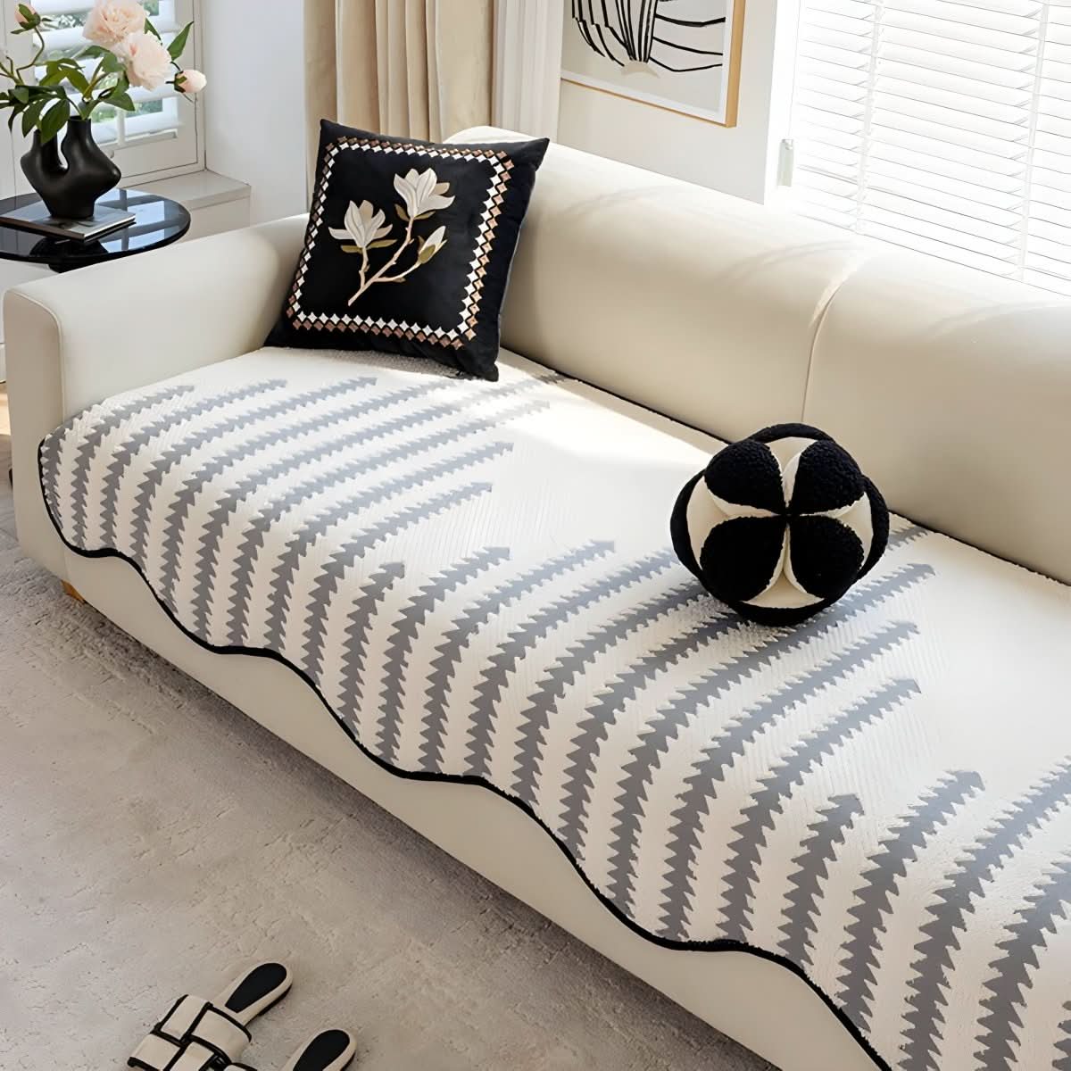 BowLift | Modern Chenille Sofa Cover with Stylish Protection