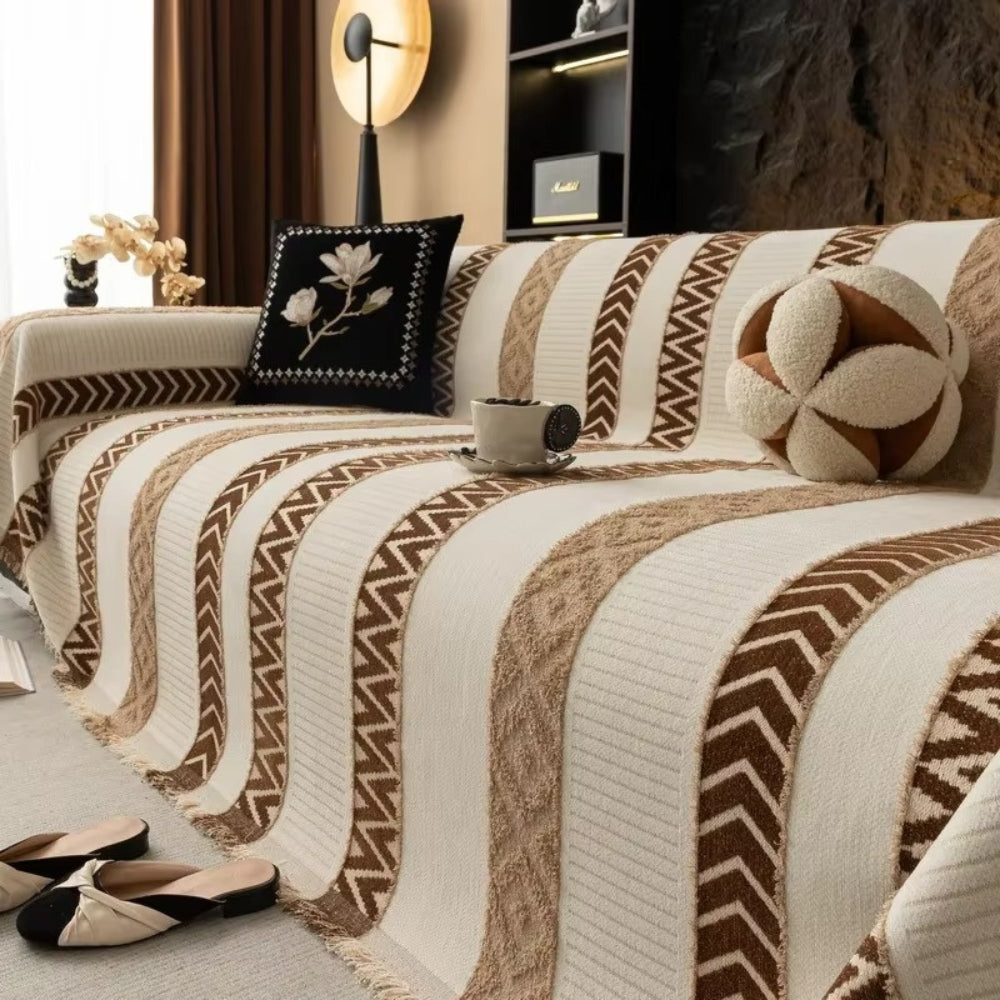 BowLift | Chevron Pattern Chenille Sofa Cover