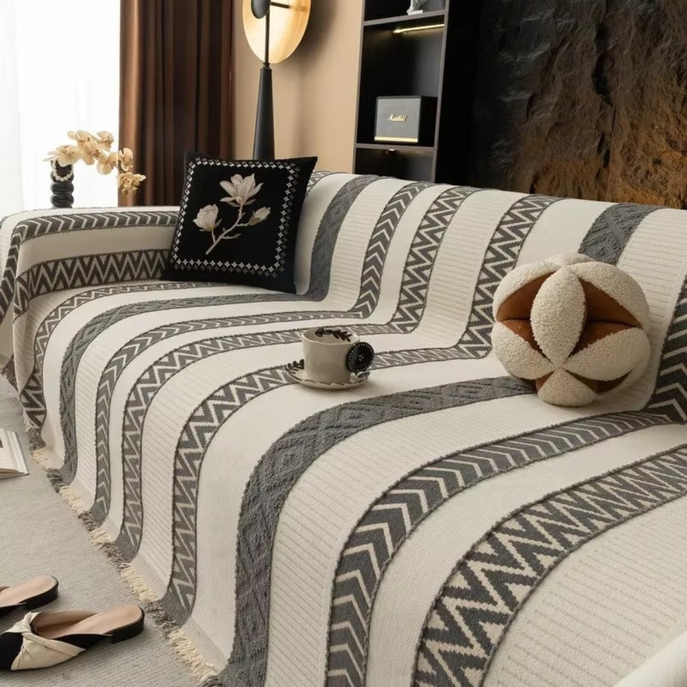BowLift | Chevron Pattern Chenille Sofa Cover