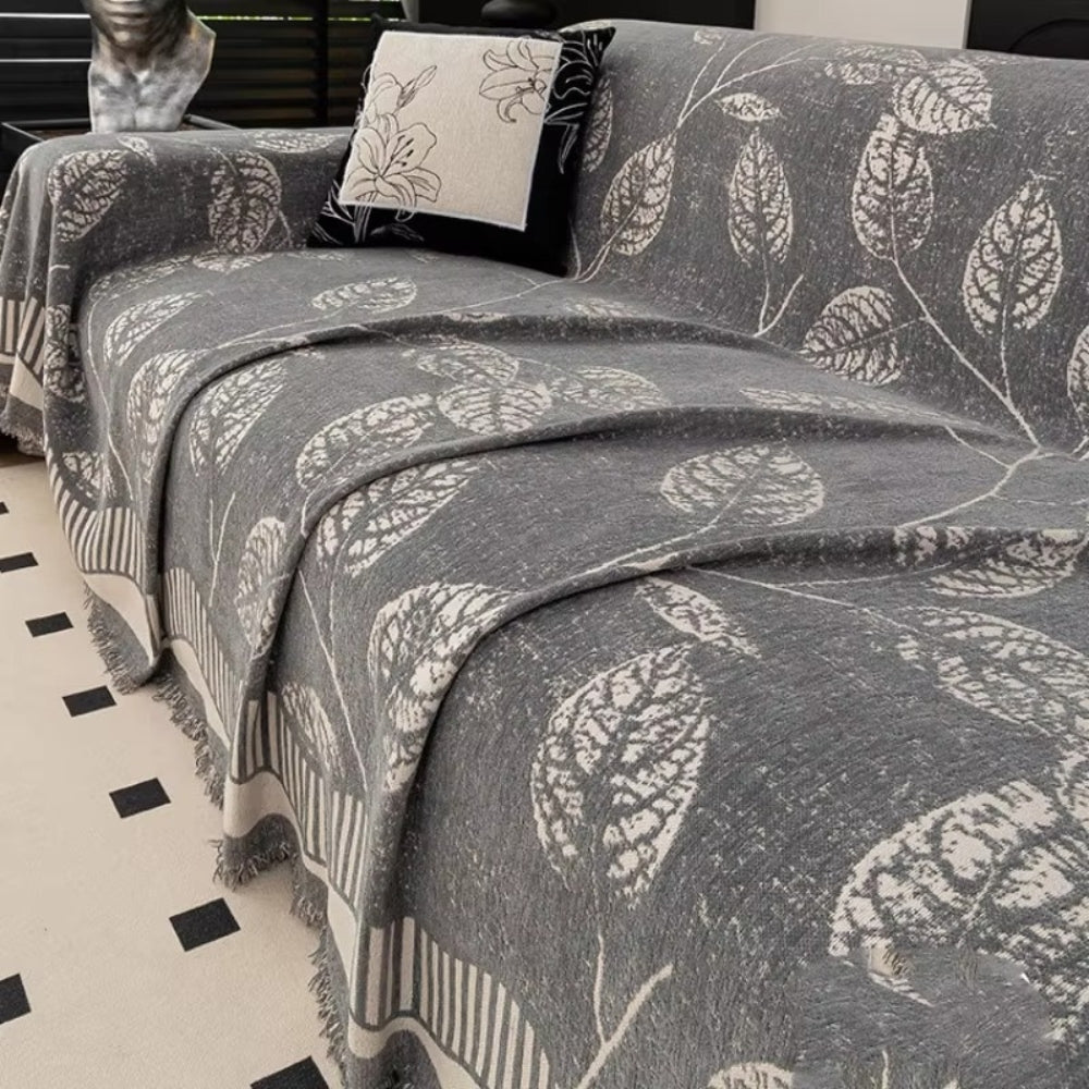 BowLift | Classic Chenille Leaf Sofa Cover