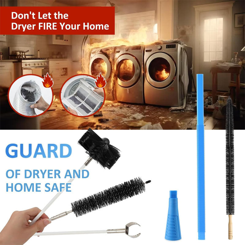BowLift | 16-Piece 40 FEET Or 30 FEET Dryer Vent Cleaner Kitwith Dryer Vent Brush Vacuum Cleaner Hose Attachment Flexible Lint Trap Brush Vacuum & Dryer Adapters