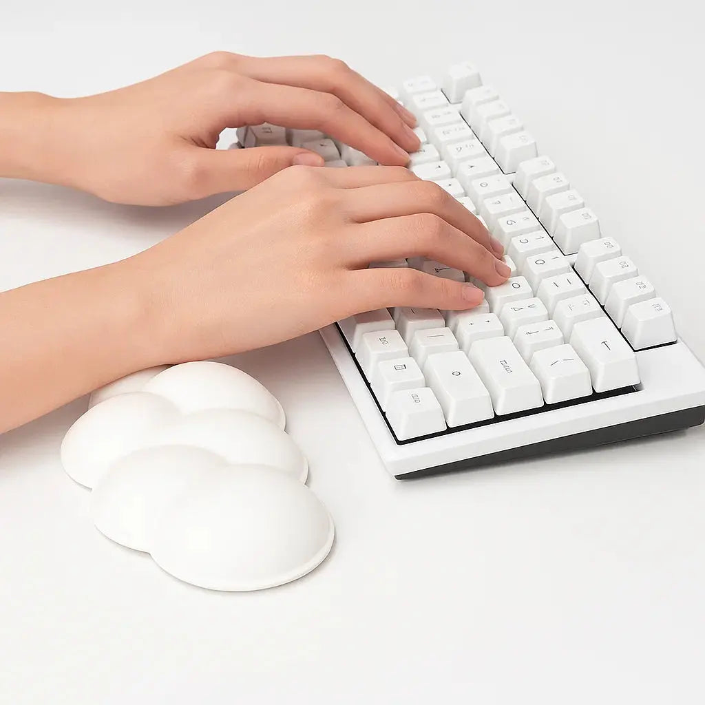 BowLift | Cloud Keyboard Palm Rest – Ergonomic Memory Foam Pad with Non-Slip Base