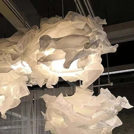 BowLift | Wool-like Paper Lampshade up to 70 cm wide