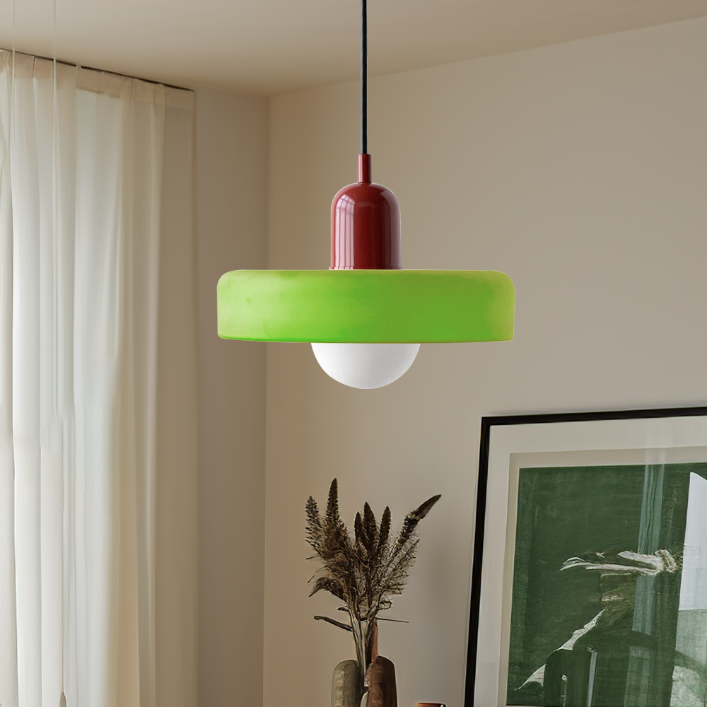 BowLift | Bauhaus Inspired Colourful Glass Pendant Light