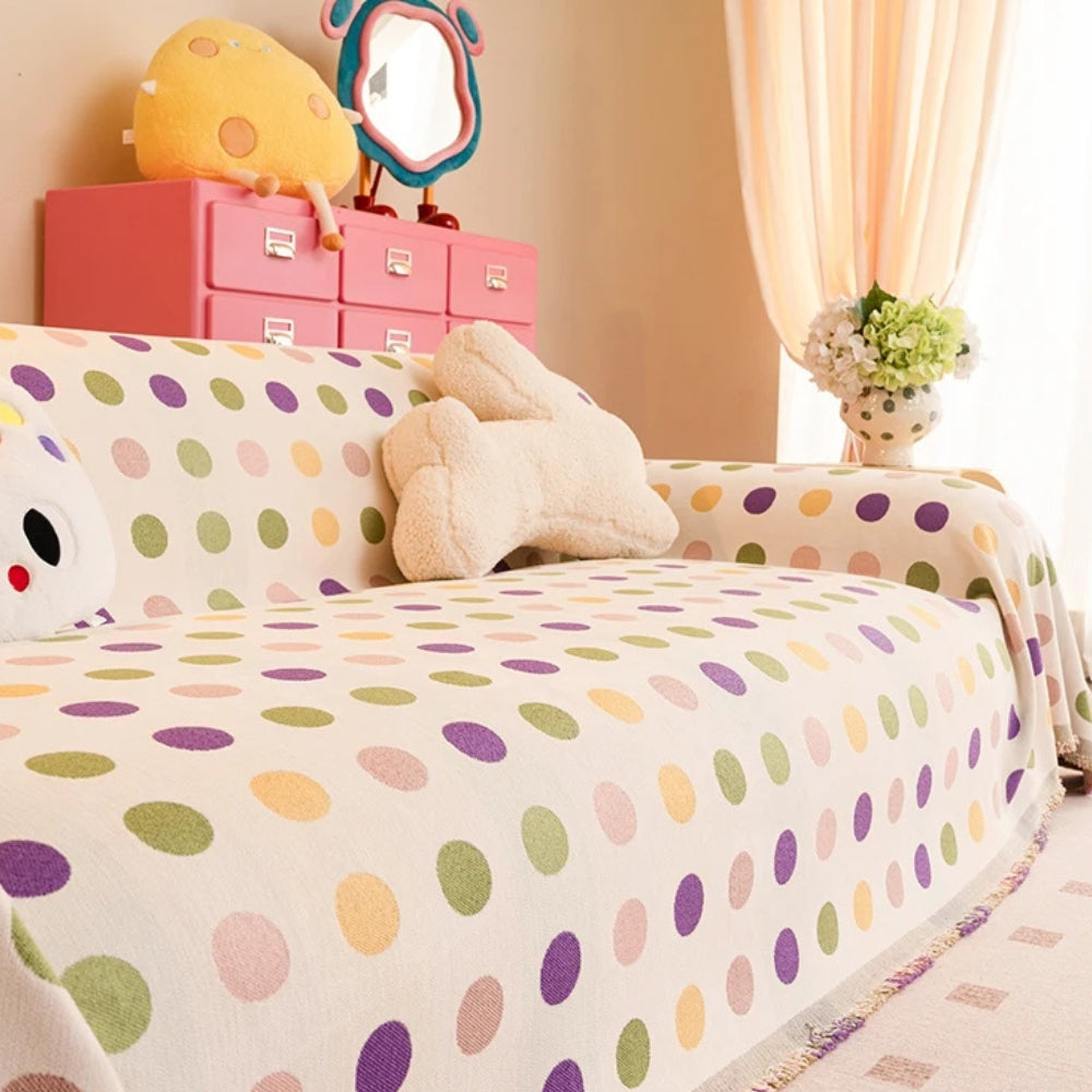 BowLift | Colorful Polka Dot Sofa Cover