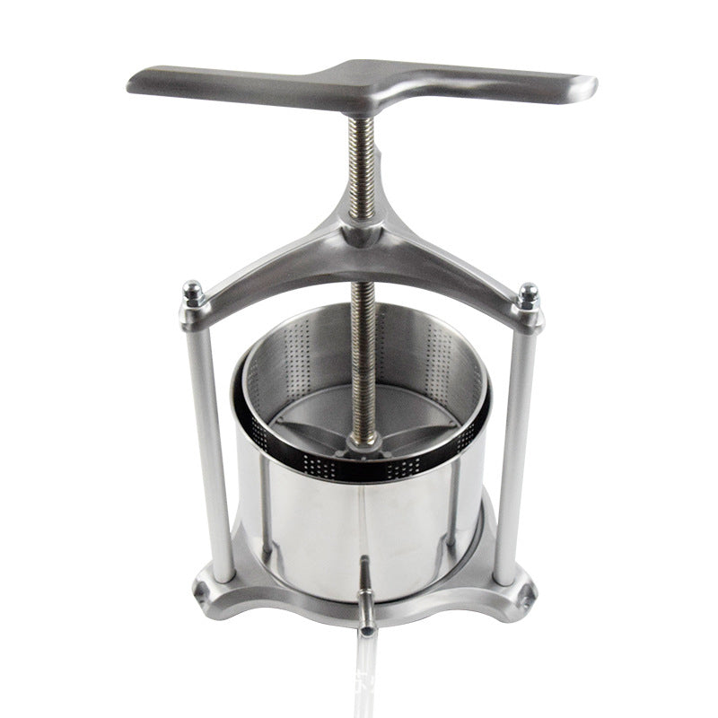 BowLift | High-End Household Manual Fruit Wine Press For European And American Kitchens, 1.6 Gallons/6 Liters, Stainless Steel Barrel For Pressing Cheese, Vegetable Fillings, Medicinal Residues And Squeezing Out Water