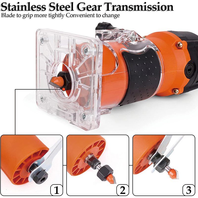 BowLift | Wood Router,6.5-Amp 1.25 HP Compact Wood Palm Router, with 15 pieces 1/4" Router Bits Set, for Woodworking Slotting Trimming