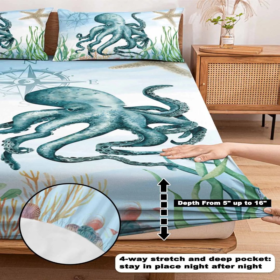 BowLift | 3pcs Octopus Eye Floral Comfortable Duvet Cover Bedding Set