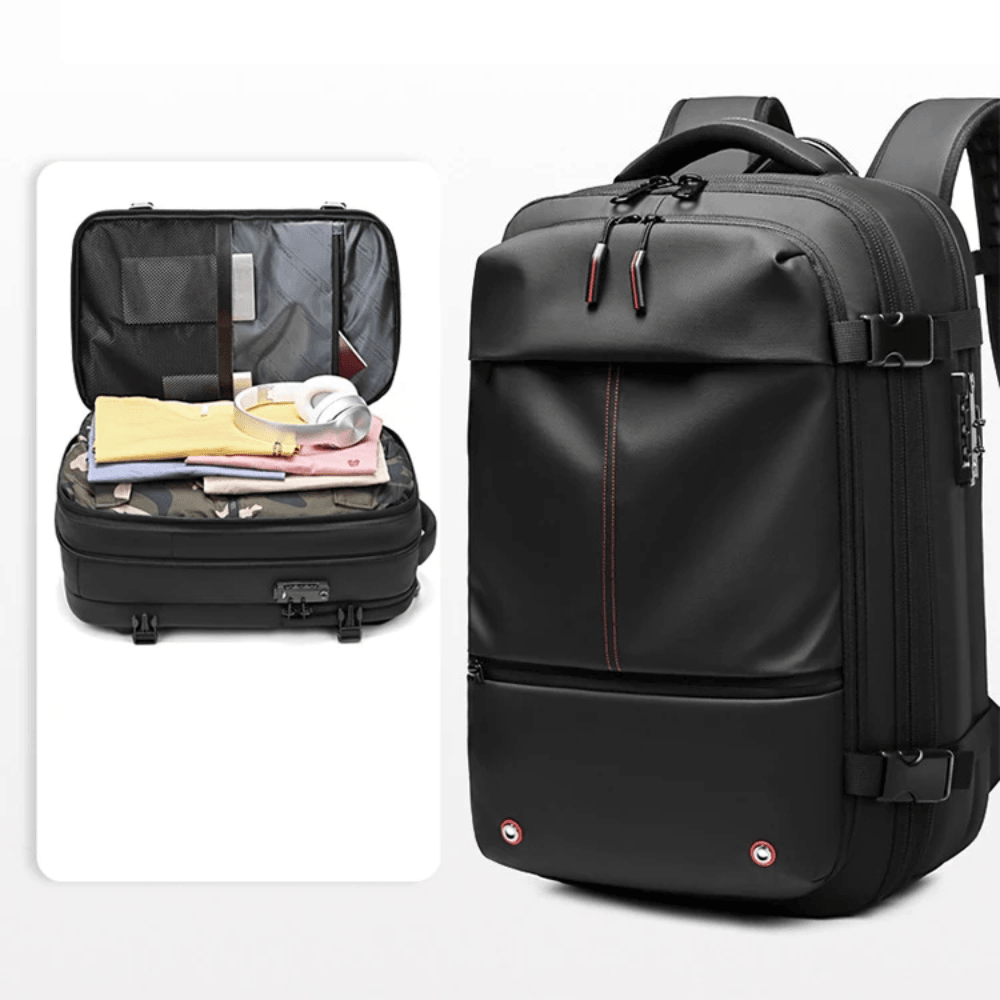 BowLift | CompriBag – Space-Saving Vacuum Travel Backpack with Expandable Capacity (25L–60L)