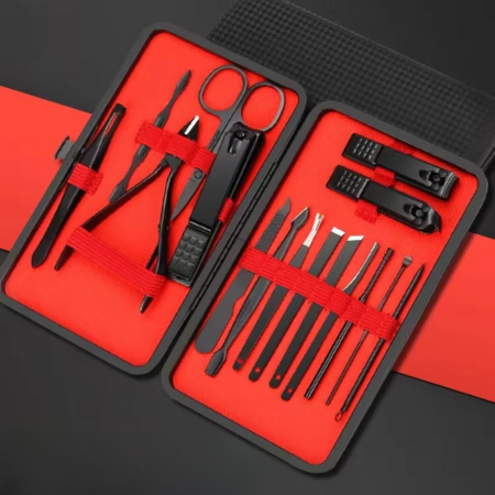 BowLift | 16-Piece Stainless Steel Manicure and Pedicure Grooming Set