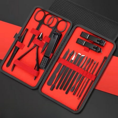 BowLift | 16-Piece Stainless Steel Manicure and Pedicure Grooming Set