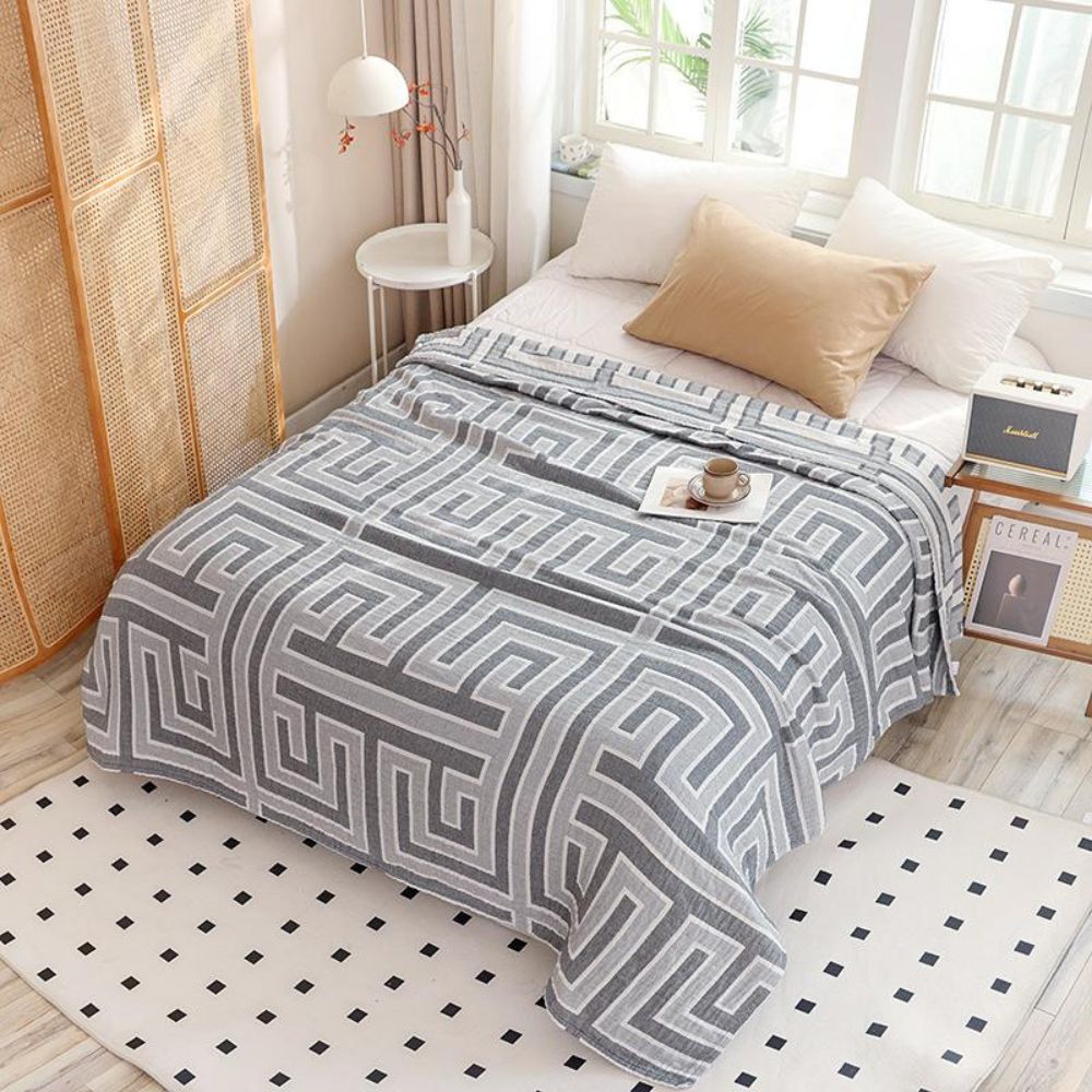 BowLift | Geo Maze Cotton Blanket