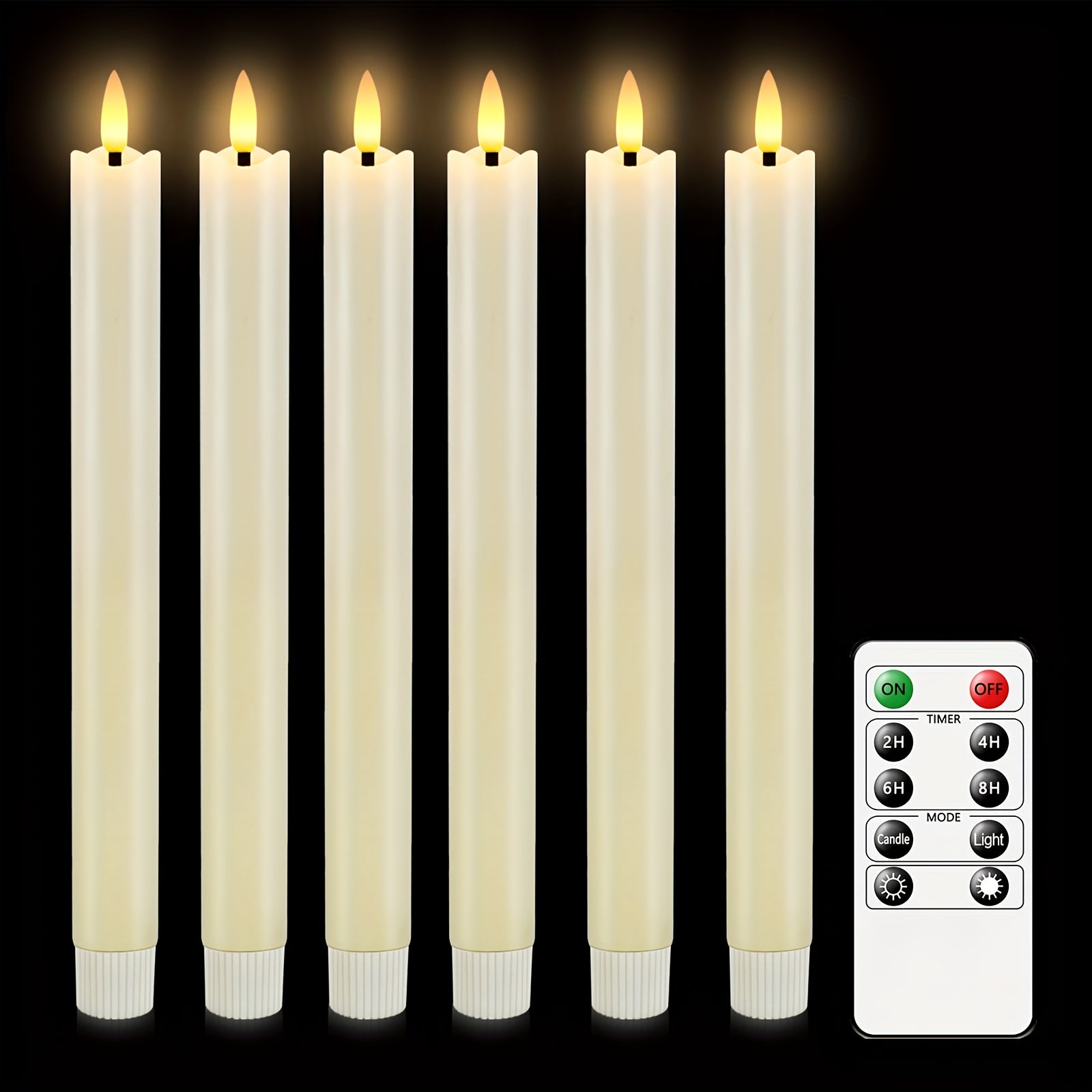 BowLift | CandleLuxe – 6 LED Taper Candles with Remote for Luxurious Event Lighting