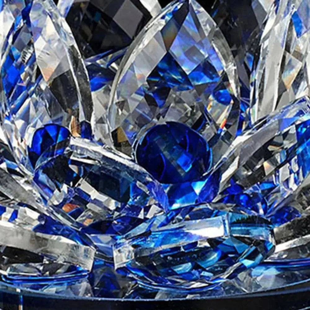 BowLift | Crystal Lotus Flower Figurine Home Wedding Decoration Glass Art Collection Paperweight Office Table Ornaments Souvenir Gifts