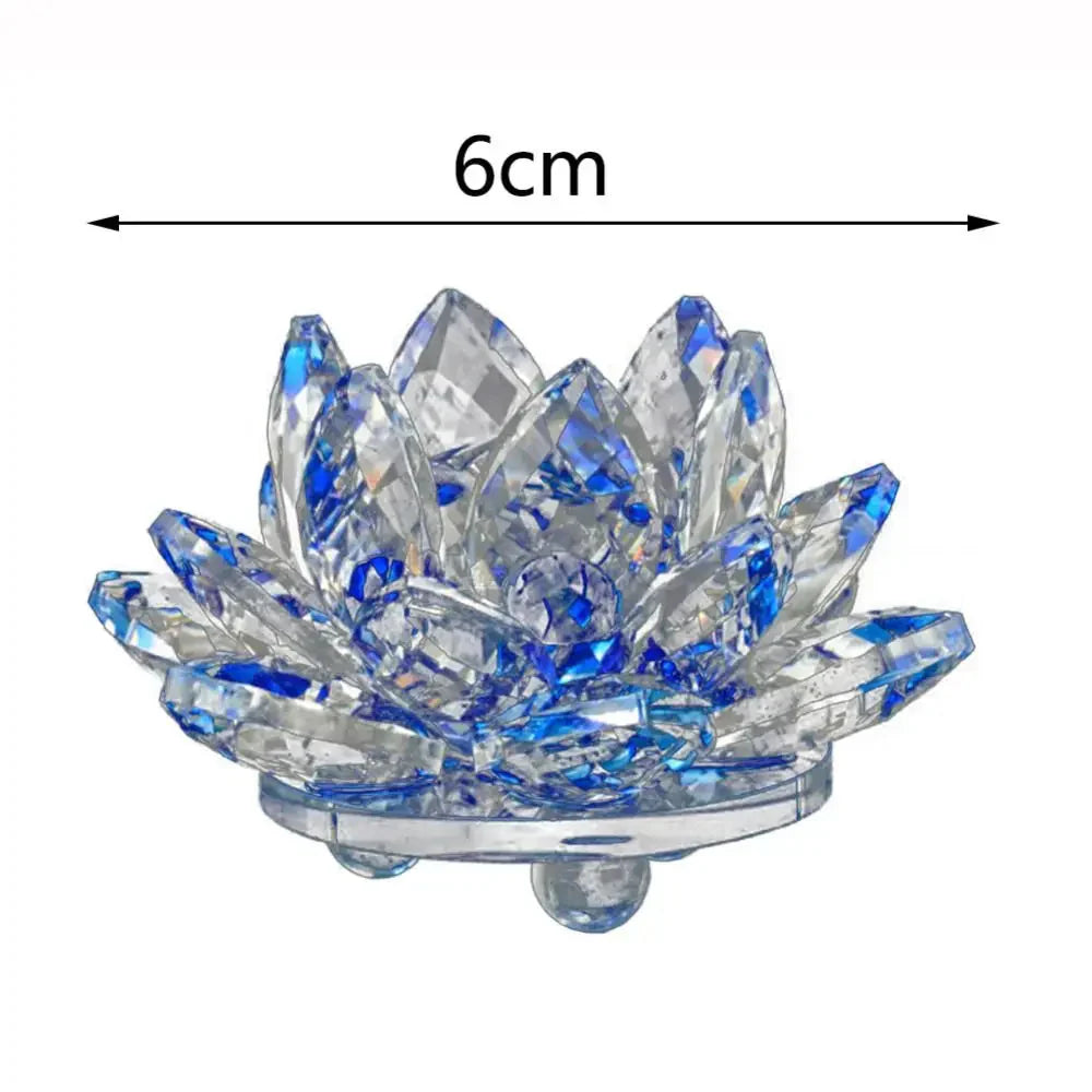 BowLift | Crystal Lotus Flower Figurine Home Wedding Decoration Glass Art Collection Paperweight Office Table Ornaments Souvenir Gifts