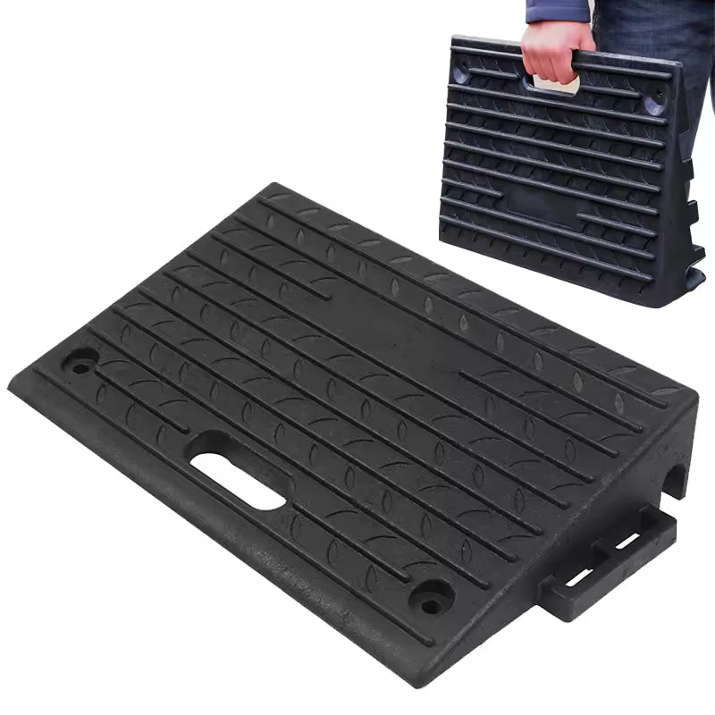 BowLift | 2 Packs Driveway Curb Ramps For Cars, 4" Rubber Curb Ramps For Driveway Sidewalks, Effective Wheelchair Ramp