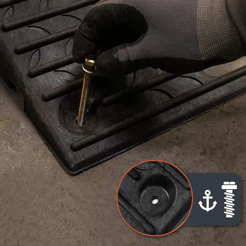 BowLift | 2 Packs Driveway Curb Ramps For Cars, 4" Rubber Curb Ramps For Driveway Sidewalks, Effective Wheelchair Ramp