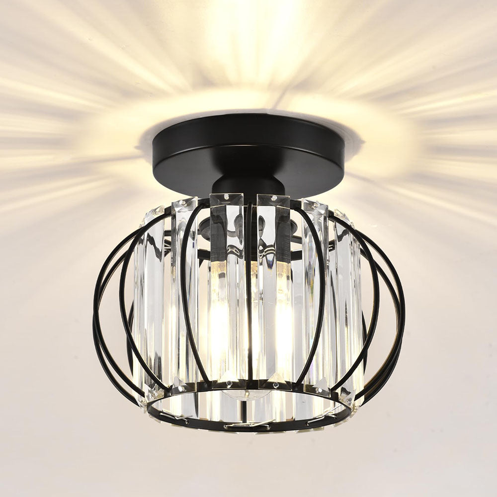 BowLift | Crystal Ceiling Light with Gold Flush Mount