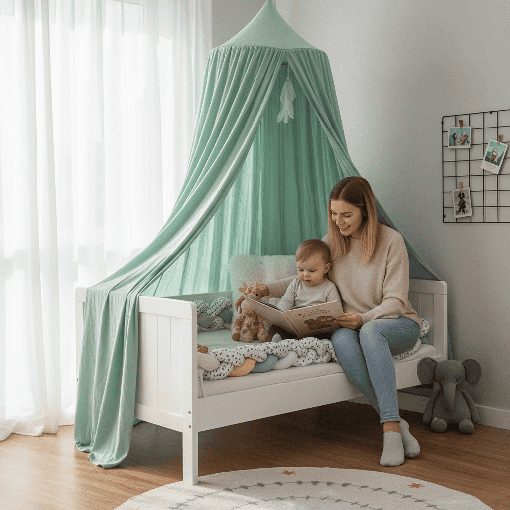 BowLift | Elegant polyester canopy for a calm children's room