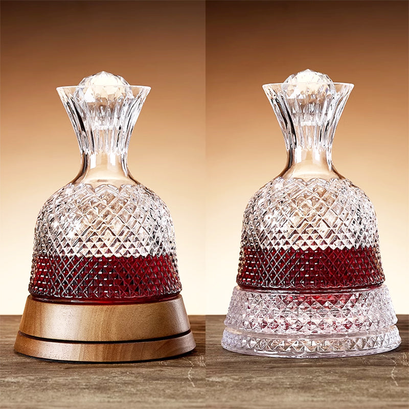 BowLift | High-End Light Luxury Red Wine Glass Set Rotating Decanter Crystal Glass High-Foot Cup Home Wine Glass Wine Set